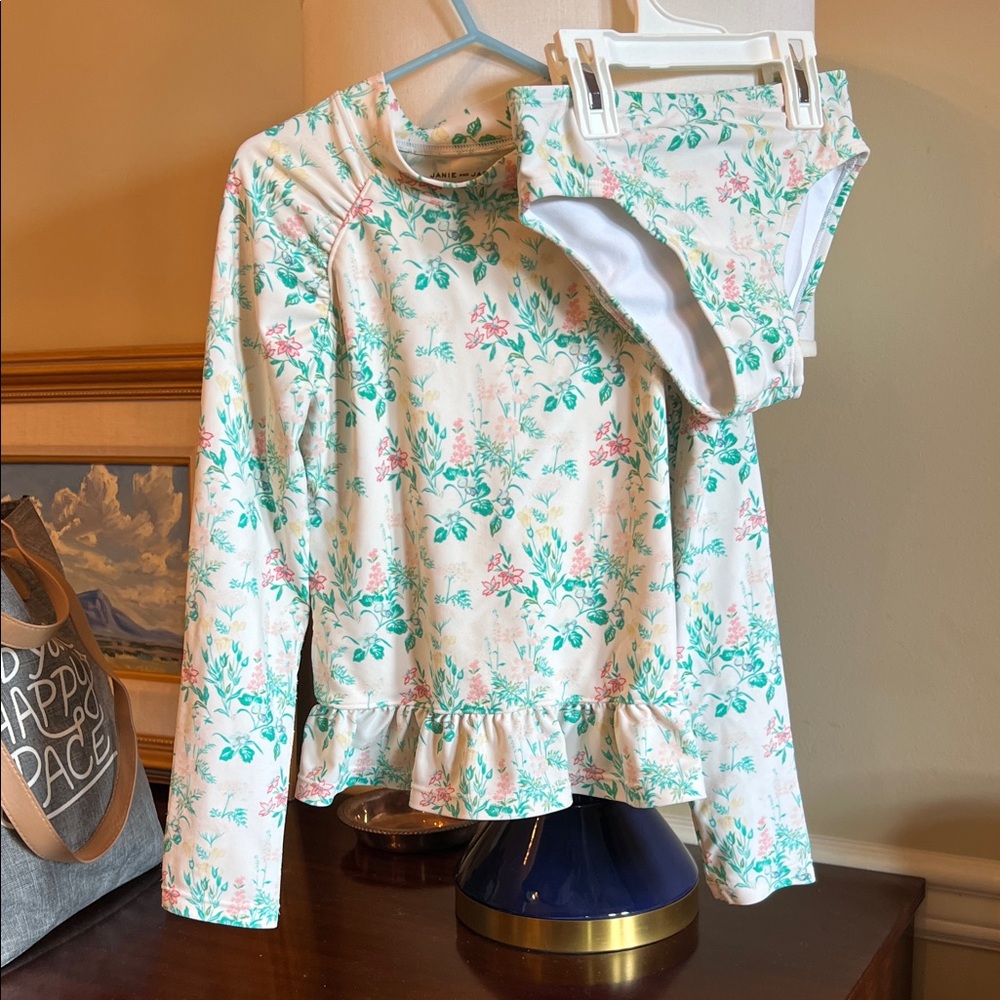 Janie and Jack Floral Print Swimsuit
